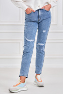 Jeansy z brokatowymi gwazdkami na kieszeniach