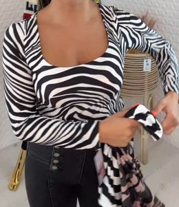 Bluzka KARO zebra