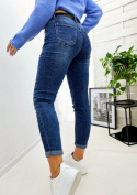 Spodnie jeansy niebieskie z paskiem