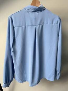 Koszula satynowa błękitna