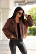 Kurtka brązowa z miękkiego futerka 1557