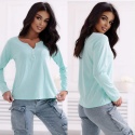 Bluzka basic z guzikami – MINT FLOW 1619