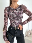 Bluzka z siateczki w kwiatowy wzór 1583