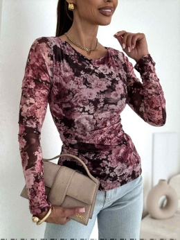 Bluzka z siateczki w kwiatowy wzór 1586