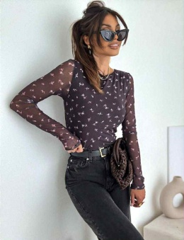 Bluzka z siateczki w drobne kwiatuszki 1582