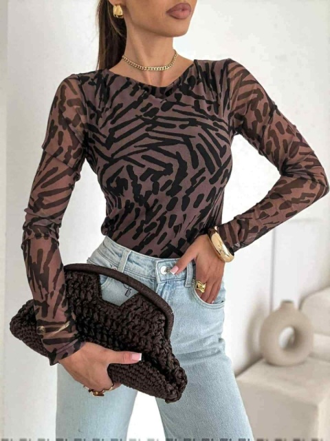 Bluzka z siateczki w zwierzęcy wzór 1578