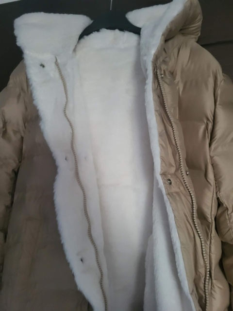 Kurtka dwustronna karmelowa z misiem 1605