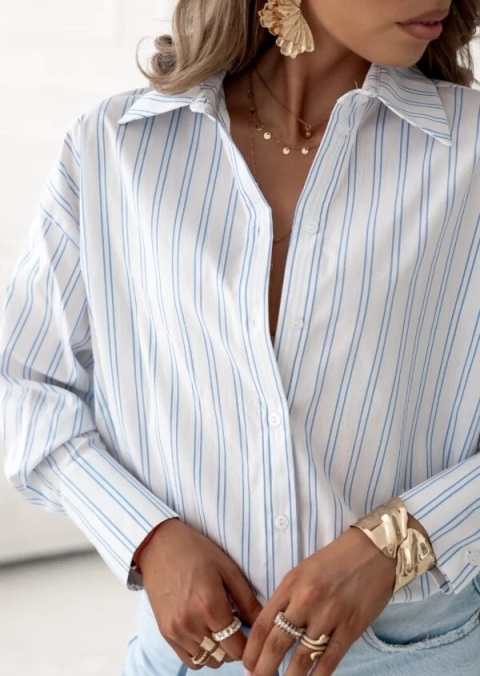 koszula Roomy – niebieski prążek 1607