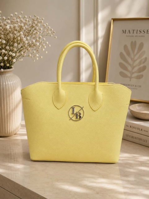 Torebka shopper pastelowa żółta 1651
